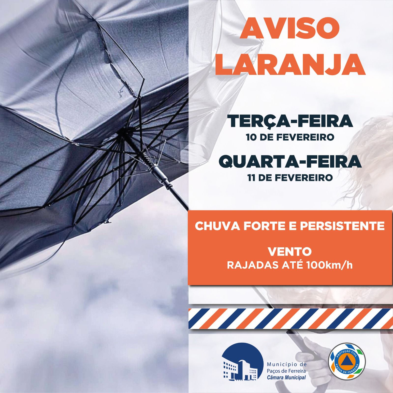 Agravamento das condições meteorológicas esta terça e quarta-feira